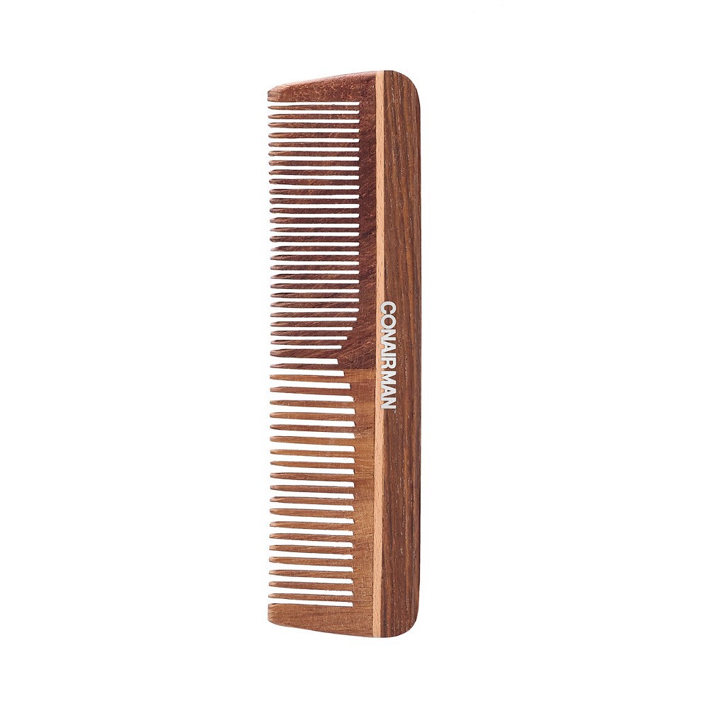 slide 2 of 3, Conair Man Hand Cut 100% Wooden Pocket Comb, 1 ct