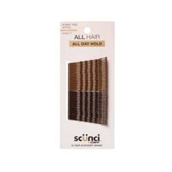 scunci scünci Metal Bobby Pins - Light/Dark Brown - All Hair - 50pcs