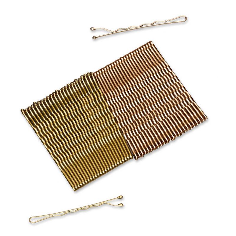 slide 2 of 7, scunci scünci Metal Bobby Pins - Light/Dark Blonde - All Hair - 50pcs, 50 ct