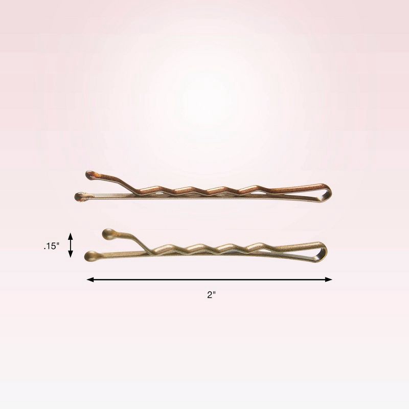 slide 4 of 7, scunci scünci Metal Bobby Pins - Light/Dark Blonde - All Hair - 50pcs, 50 ct