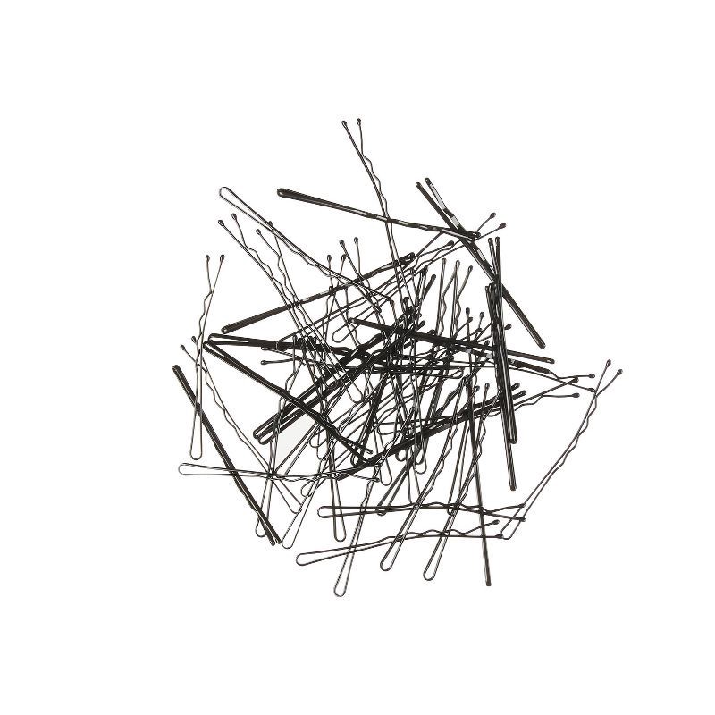 slide 2 of 7, scunci scünci Extra Long Metal Bobby Pins - Black - Long Hair - 48pcs, 48 ct