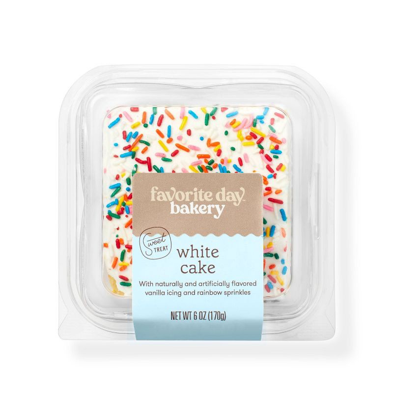 slide 1 of 3, White Cake Slice - 6oz - Favorite Day™, 6 oz