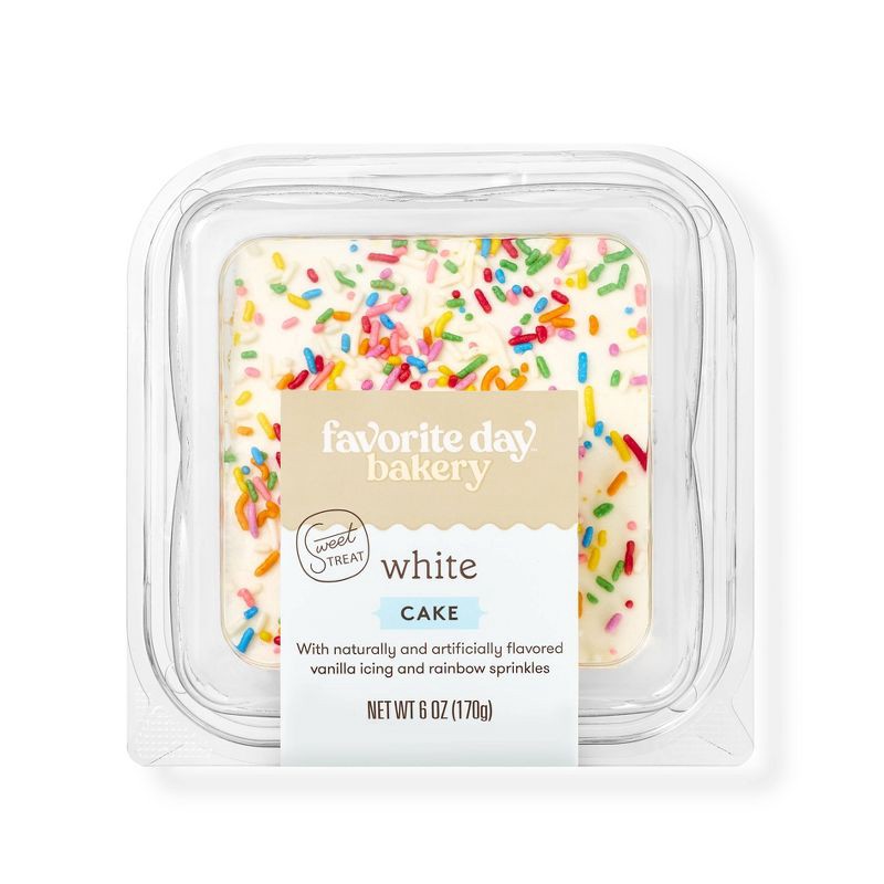 slide 1 of 4, White Cake Slice - 6oz - Favorite Day™, 6 oz