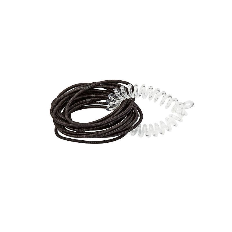 slide 5 of 7, scunci No Damage Elastics - Black - 2mm/50ct, 50 ct