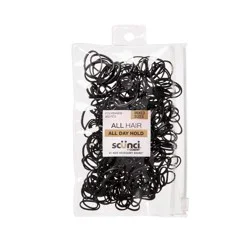 scunci scünci Mixed Size Polyband Elastic Hair Ties - Black - All Hair - 300pcs
