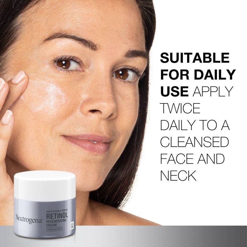 slide 6 of 7, Neutrogena Rapid Wrinkle Repair Retinol Face Moisturizer Cream with Hyaluronic Acid - Fragrance Free - 1.7 oz, 1.7 oz