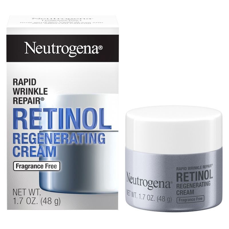 slide 1 of 7, Neutrogena Rapid Wrinkle Repair Retinol Face Moisturizer Cream with Hyaluronic Acid - Fragrance Free - 1.7 oz, 1.7 oz