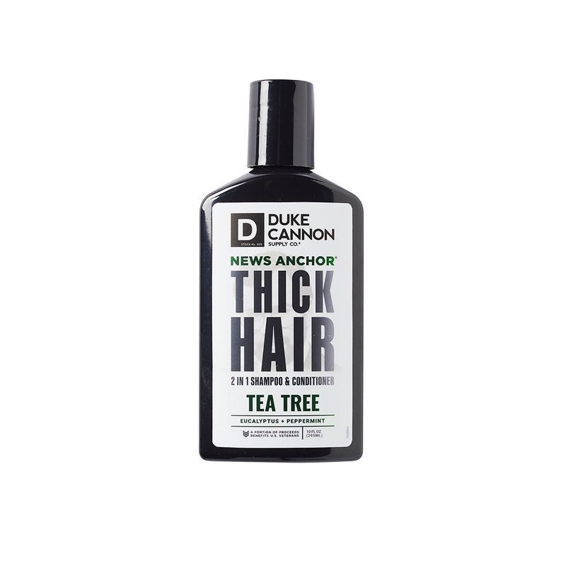 slide 3 of 3, Duke Cannon Supply Co. Duke Cannon News Anchor 2-in-1 Hair Wash - Tea Tree Formula - Stimulating Menthol and Tea Tree Shampoo for Men - 10 fl. oz, 10 fl oz