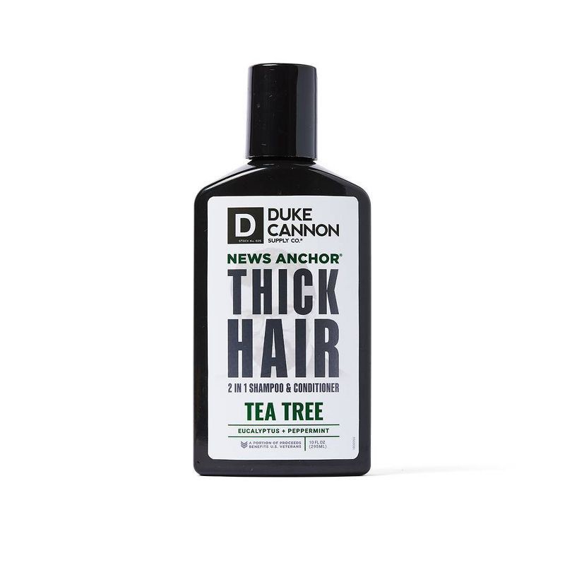 slide 1 of 3, Duke Cannon Supply Co. Duke Cannon News Anchor 2-in-1 Hair Wash - Tea Tree Formula - Stimulating Menthol and Tea Tree Shampoo for Men - 10 fl. oz, 10 fl oz