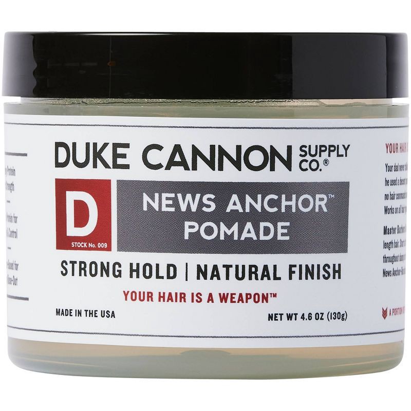 slide 1 of 9, Duke Cannon Supply Co. Duke Cannon News Anchor Pomade - Strong Hold, Low Shine Hair Styling Pomade for Men - 4.6 oz, 4.6 oz