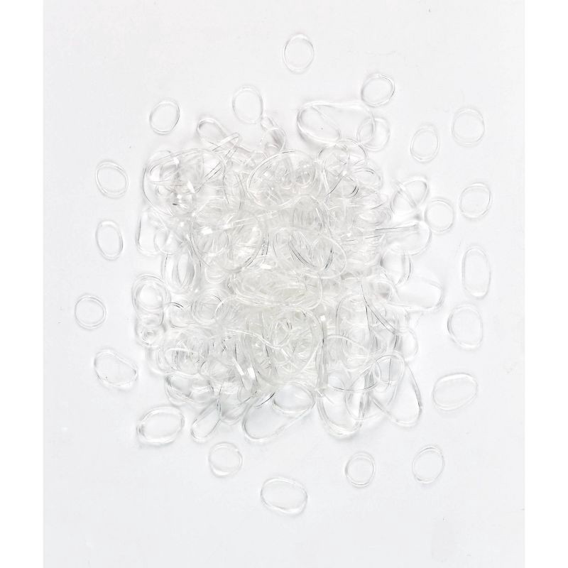 slide 2 of 8, scunci scünci Mixed Size Polyband Elastic Hair Ties - Clear - 300pcs, 300 ct