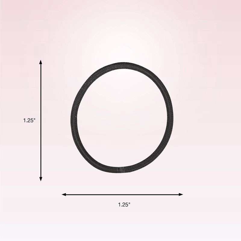 slide 2 of 8, scunci scünci No Damage Elastic Hair Ties - Black - Fine Hair - 2mm - 34pcs, 34 ct