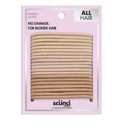scunci scünci No Damage Elastic Hair Ties - Blondes - All Hair - 20pcs