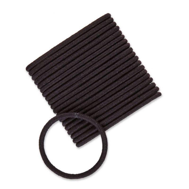 slide 2 of 8, scunci scünci No Damage Elastic Hair Ties - Black - All Hair - 20pcs, 20 ct