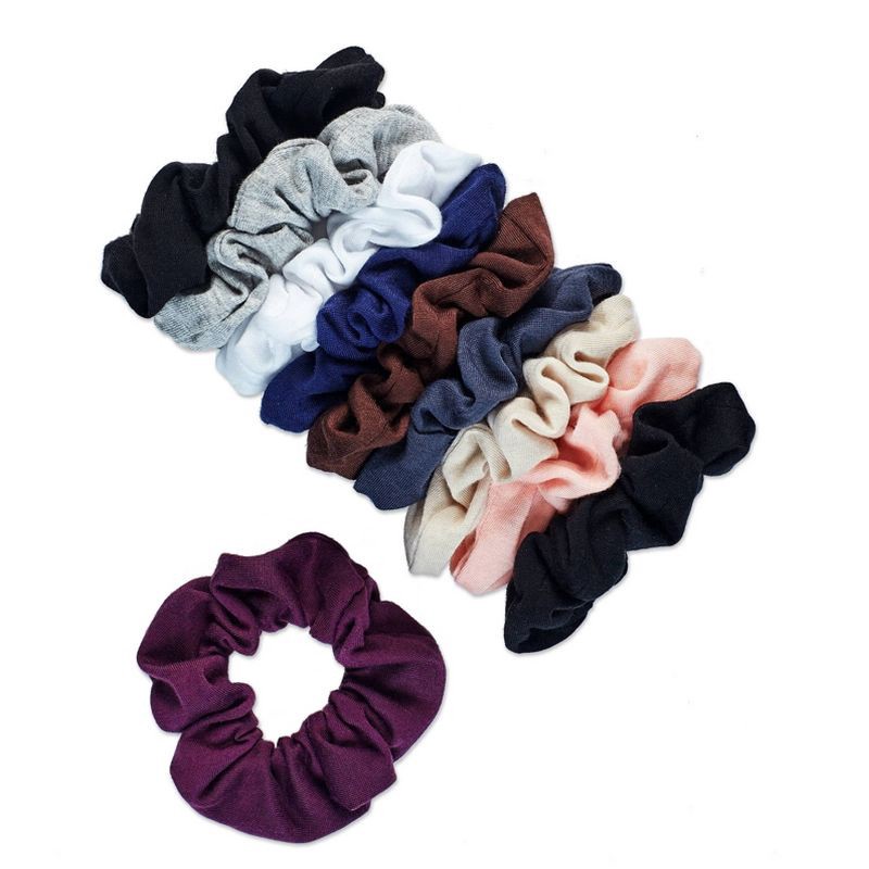 slide 2 of 4, scunci scünci No Damage Interlock Twister Scrunchies - Assorted Colors - All Hair - 10pk, 10 ct