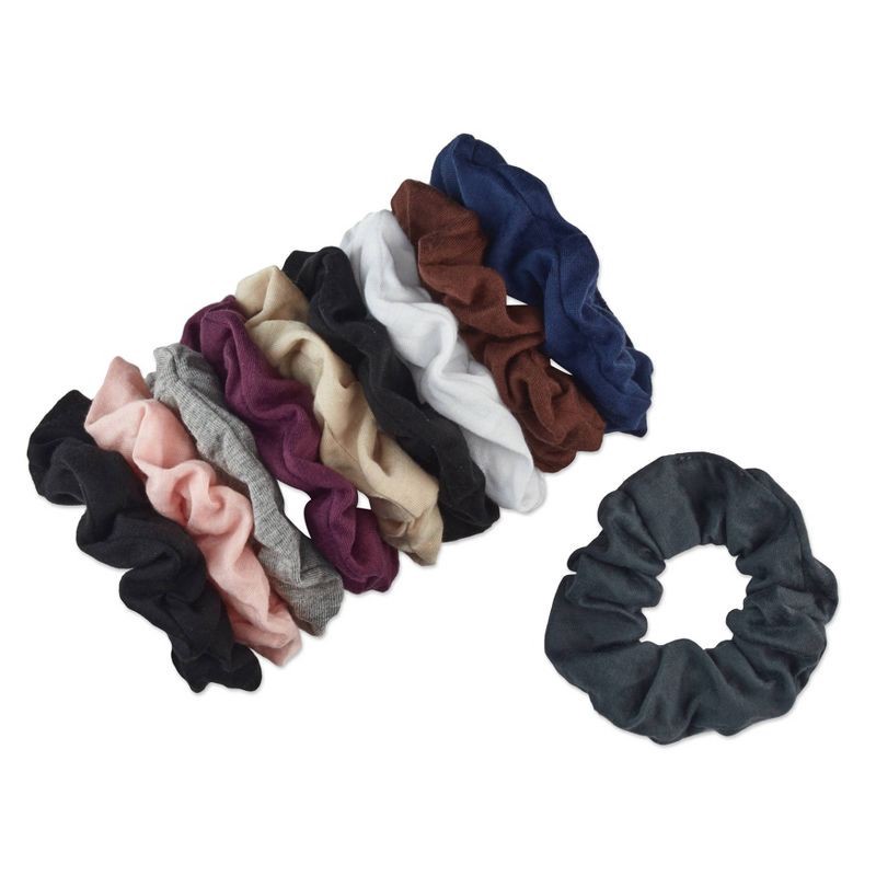 slide 3 of 4, scunci scünci No Damage Interlock Twister Scrunchies - Assorted Colors - All Hair - 10pk, 10 ct