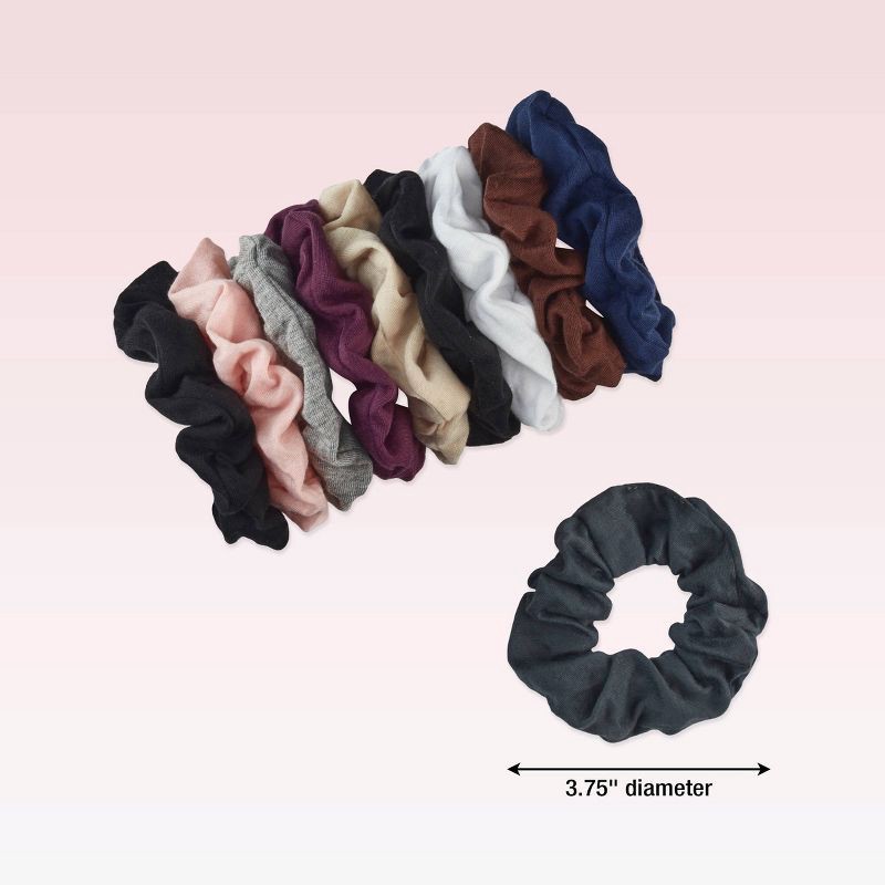 slide 4 of 4, scunci scünci No Damage Interlock Twister Scrunchies - Assorted Colors - All Hair - 10pk, 10 ct