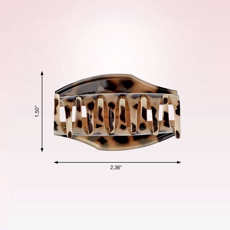 slide 4 of 7, scunci scünci No-Slip Grip Recycled Covered Hinge Claw Clips - Matte Black/Matte Tortoise - All Hair - 2pcs, 2 ct