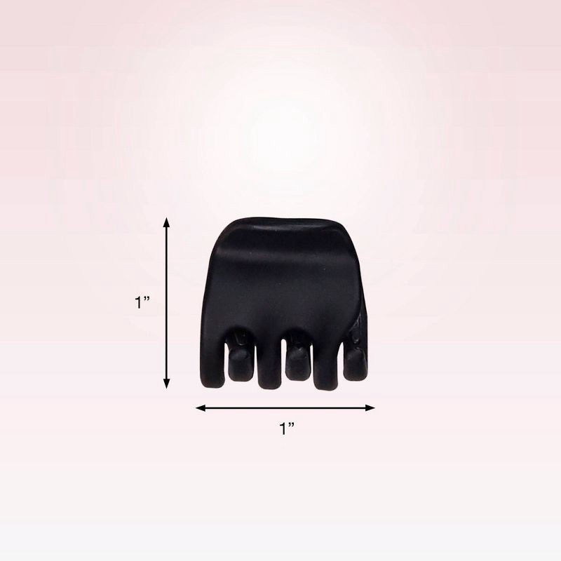 slide 3 of 6, scunci scünci No-Slip Grip Mini Claw Clips - Tortoise/Black - All Hair - 6pk, 6 ct