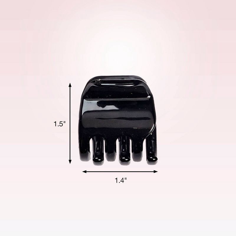 slide 4 of 7, scunci scünci No-Slip Grip Claw Clips - Tortoise/Black - All Hair - 4pk, 4 ct