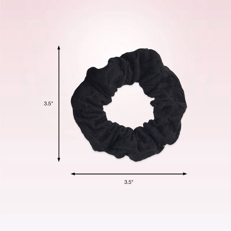 slide 4 of 7, scunci scünci No Damage Textured Scrunchies - Black - All Hair - 8pk, 8 ct