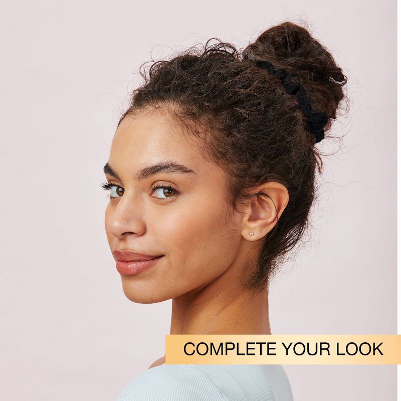 slide 6 of 8, scunci scünci No Damage Textured Scrunchies - Black - All Hair - 8pcs, 8 ct