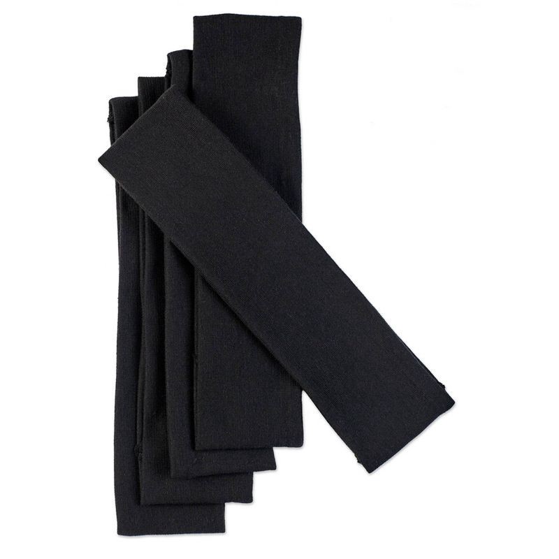 slide 2 of 7, scunci scünci No Damage Stretch Fabric Headbands - Black - All Hair - 5pk, 5 ct