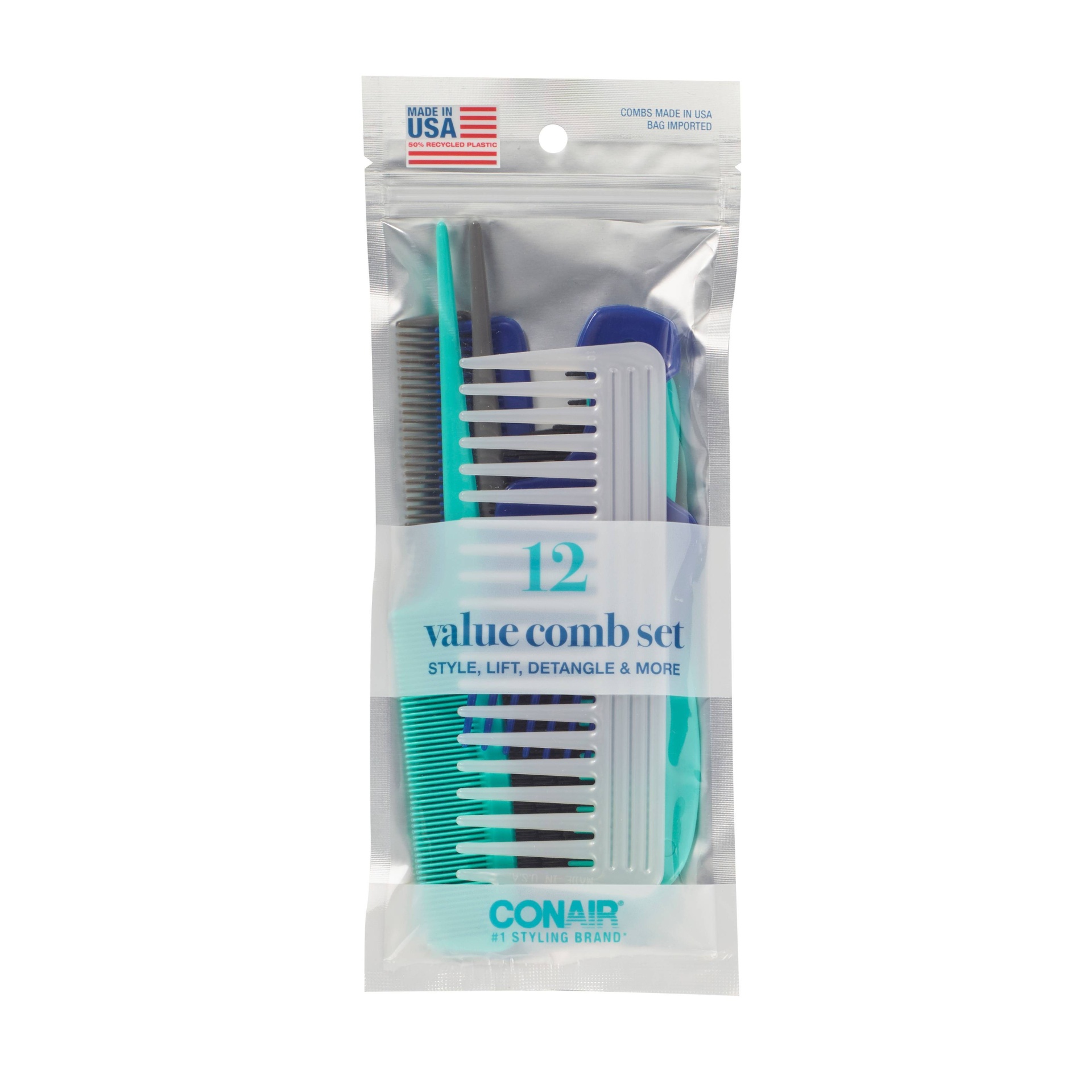 Conair Lift & Detangle Lift, Wide Tooth, and Super Comb Set