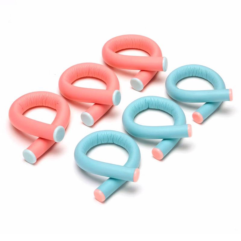 slide 2 of 6, Conair Heatless Spiral Rollers - Coral & Teal - 18pk, 18 ct