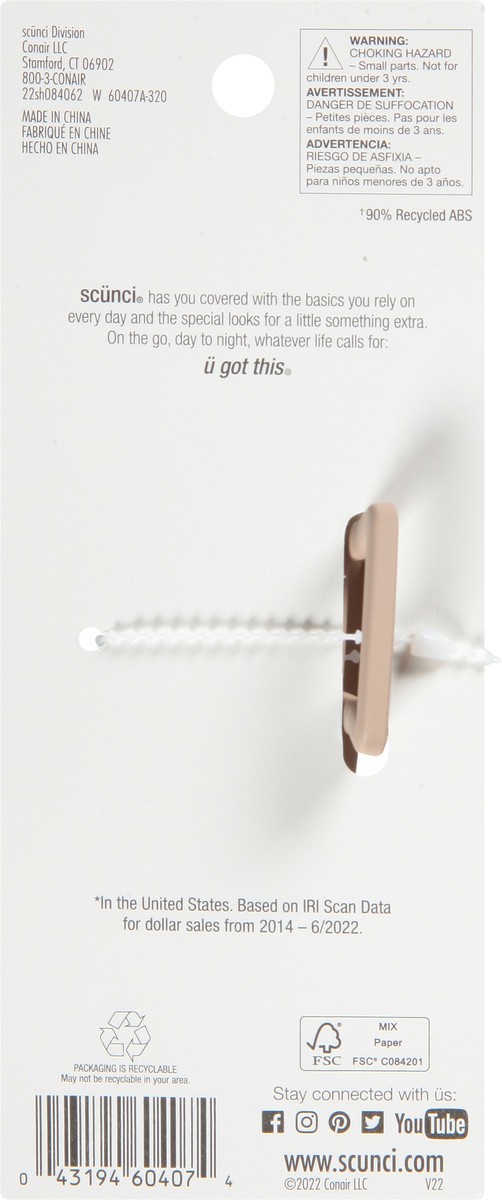 slide 6 of 9, scünci Consciously Minded Claw Hair Clip 1 ea, 1 ct