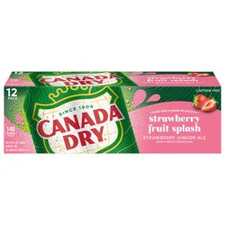 Canada Dry Strawberry Fruit Splash 12 pack 12 fl oz Cans