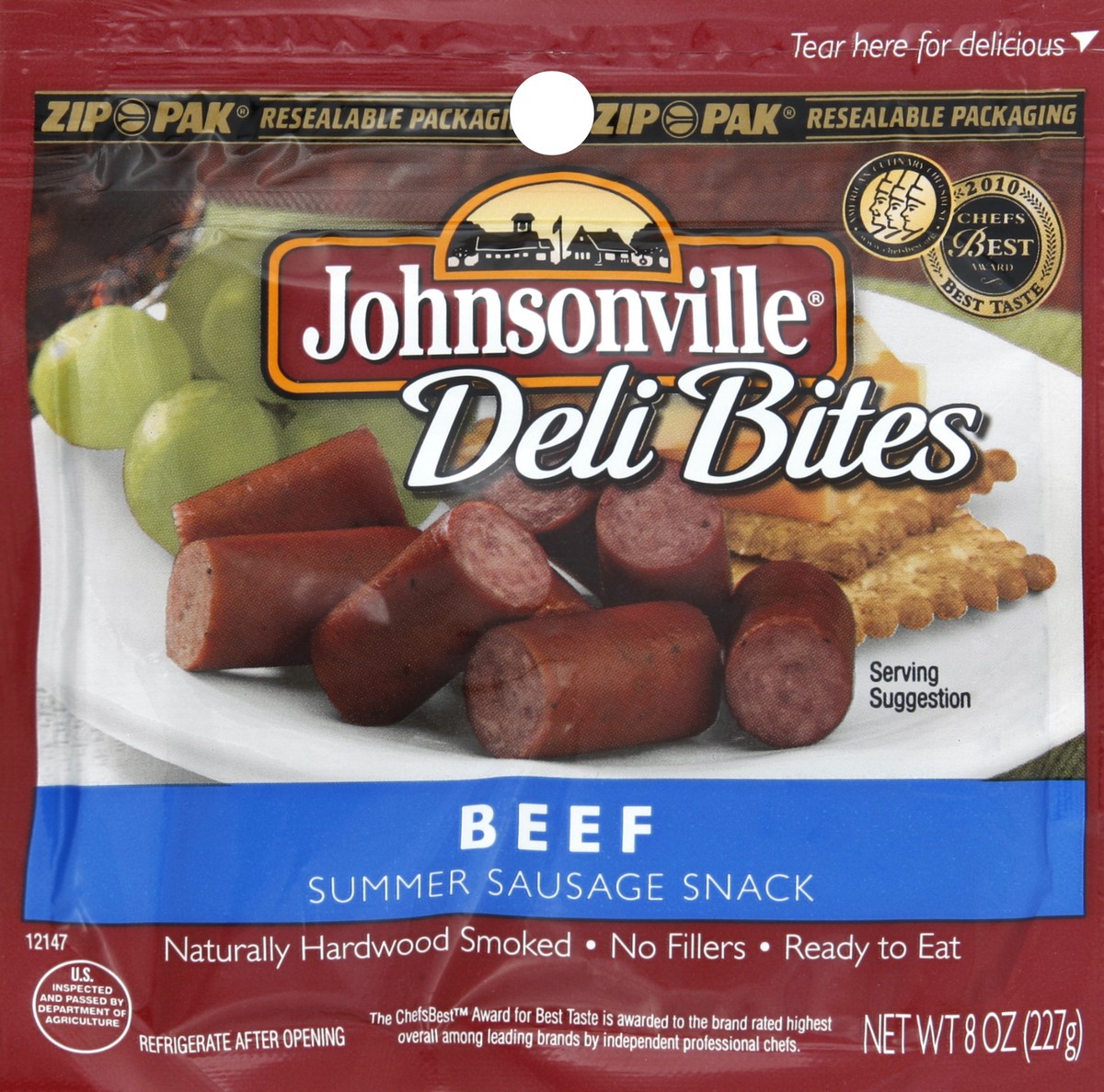 slide 4 of 4, Johnsonville Beef Deli Bite Beef Summer Sausage Snack, 8 oz