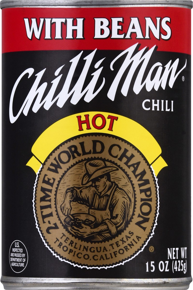 slide 7 of 13, Chilli Man Hot Chili with Beans 15 oz, 15 oz