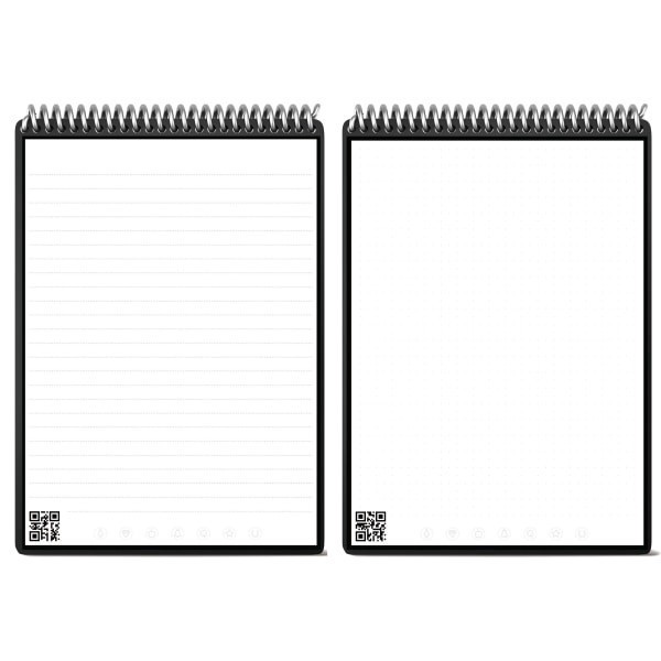 slide 2 of 5, Rocketbook Flip Smart Reusable Executive Size Notepad, 6" X 8-4/5", 1 Subject, Dot-Grid And Line Ruled, 18 Sheets, Teal, 18 ct