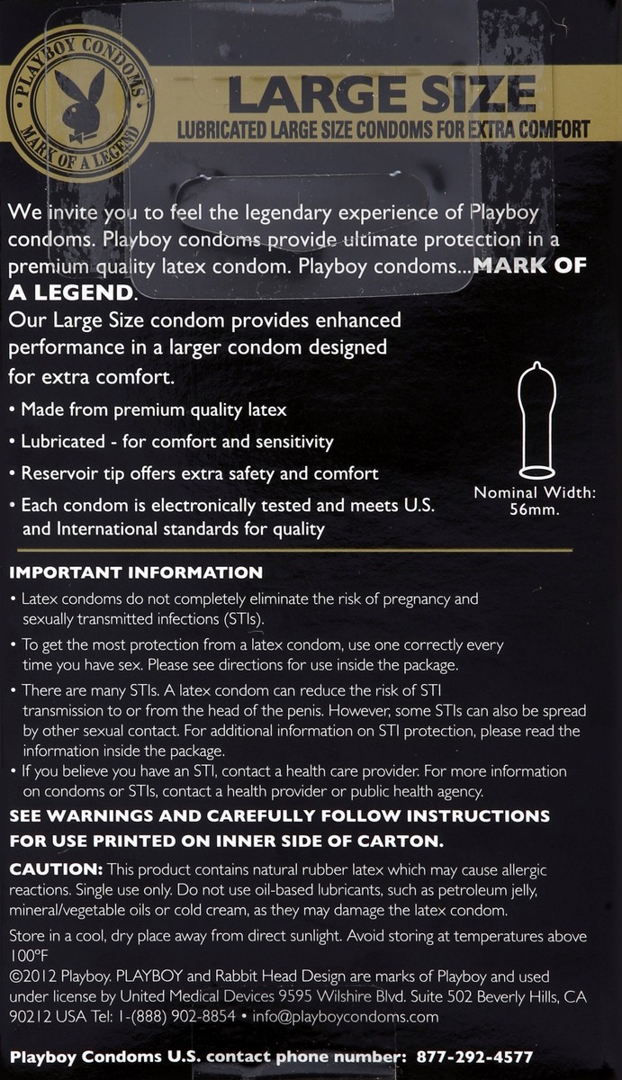 slide 7 of 7, Playboy Condoms 12 ea, 12 ct