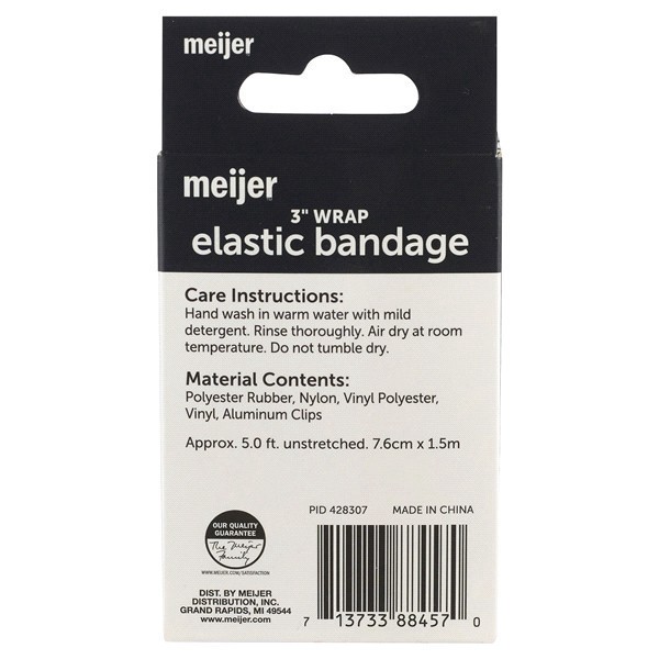 slide 4 of 5, Meijer Elastic Bandage Roll with Easy Clips, 3", 1 roll