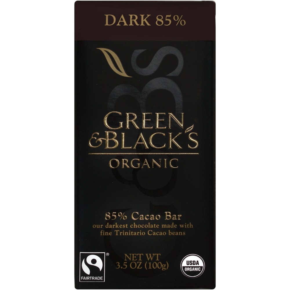 slide 1 of 6, Green & Black's Organic 85% Dark Chocolate Bar, 3.5 oz