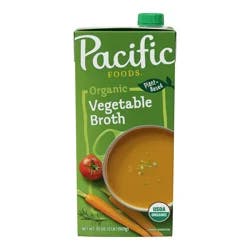 Pacific Foods Organic Vegetable Broth, Plant Based- 32 oz