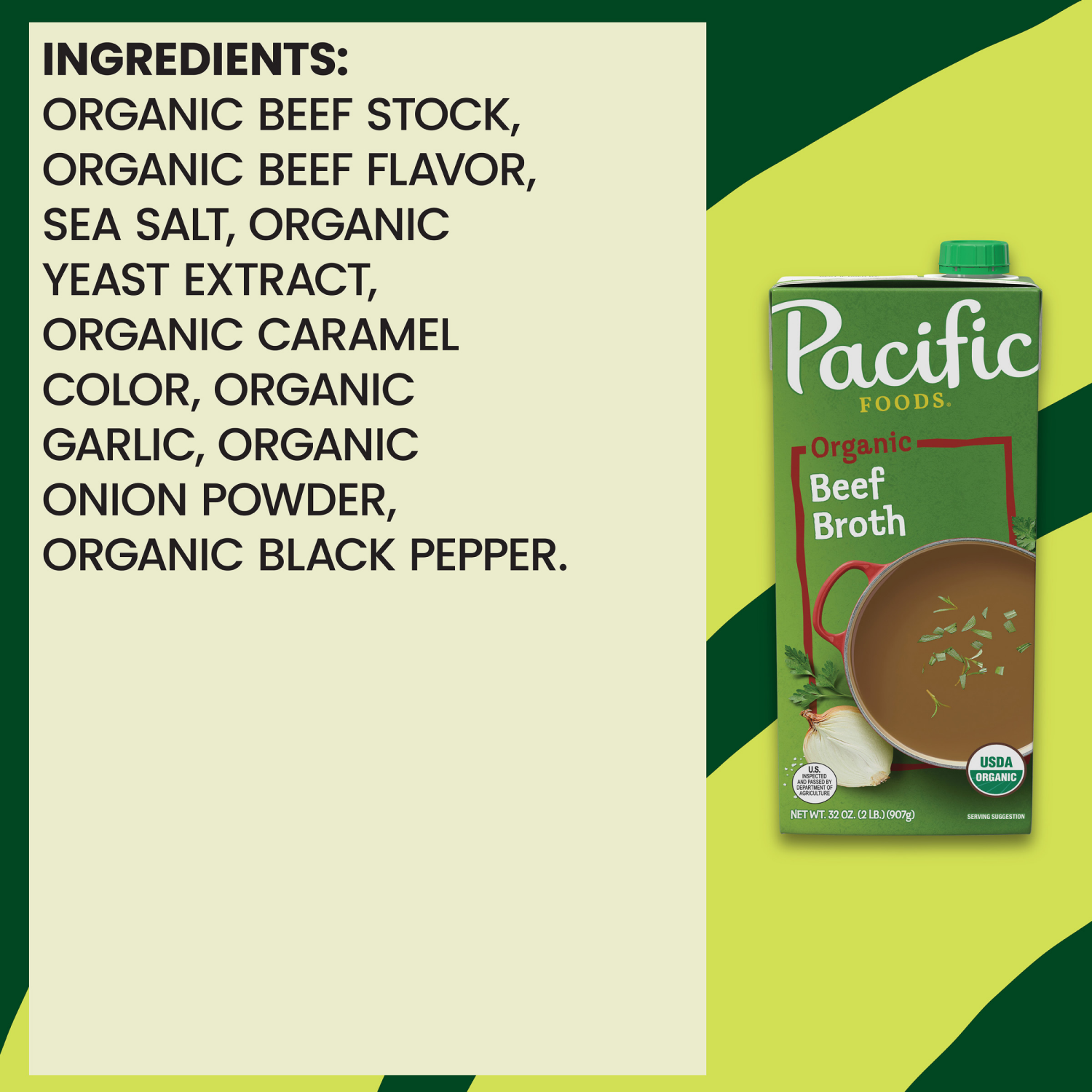 slide 2 of 5, Pacific Foods Organic Beef Broth, 32 oz Carton, 32 oz