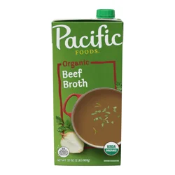 Pacific Foods Organic Beef Broth, 32 oz Carton