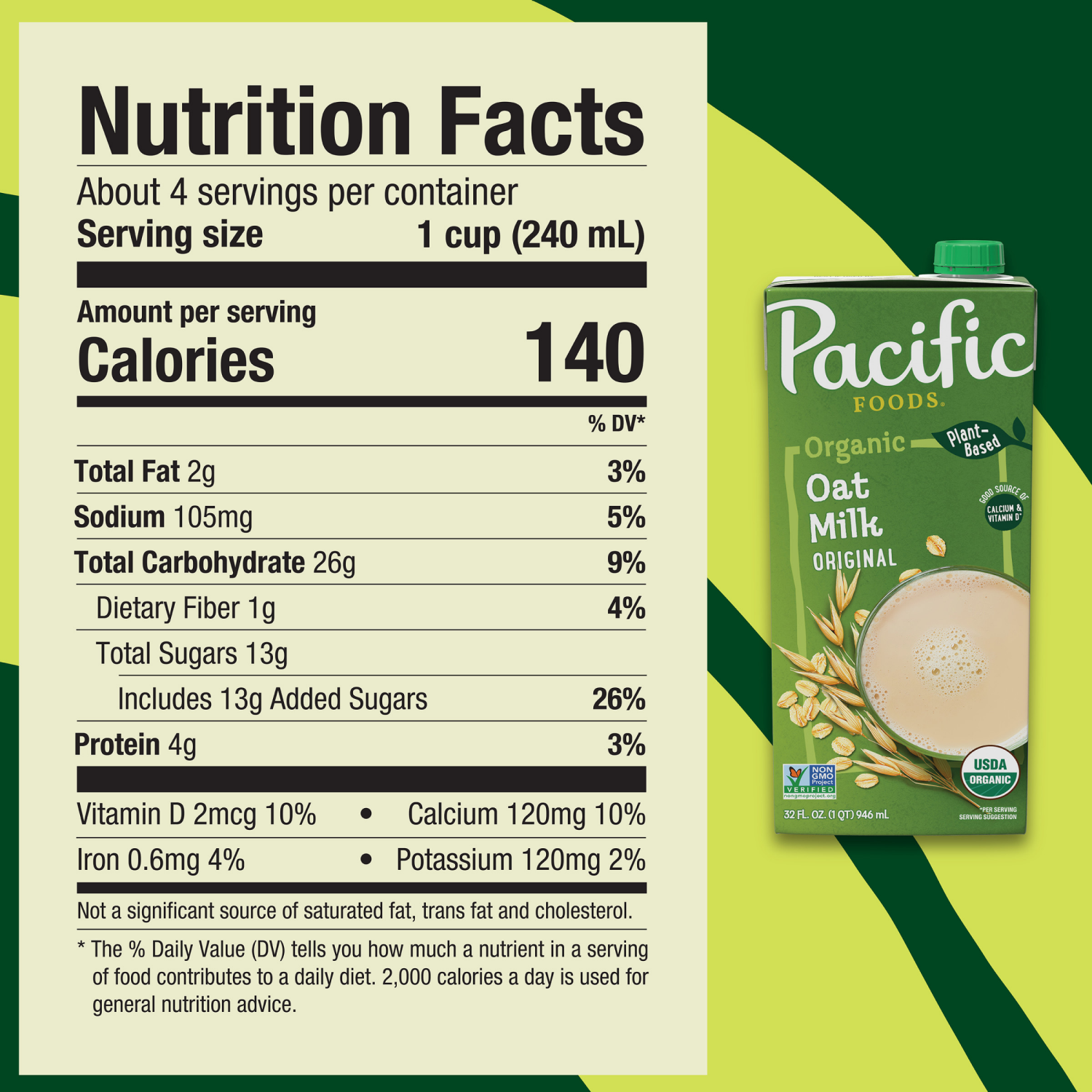 slide 3 of 6, Pacific Foods Original Organic Oat Milk, 32.000 fl oz