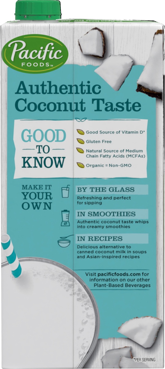 slide 5 of 9, Pacific Foods Organic Coconut Original Plant-Based Beverage, 32oz, 32 oz