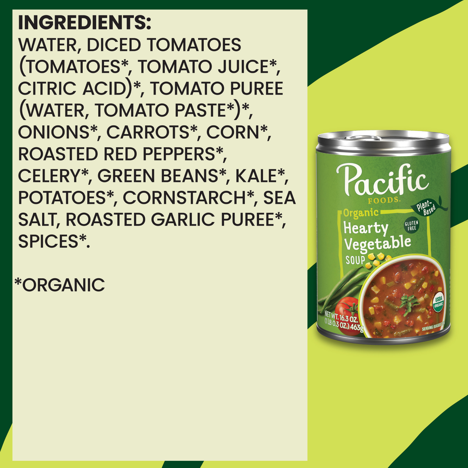 slide 2 of 5, Pacific Foods Organic Hearty Vegetable Soup, Plant Based, 16.3 oz Can, 16.300 oz