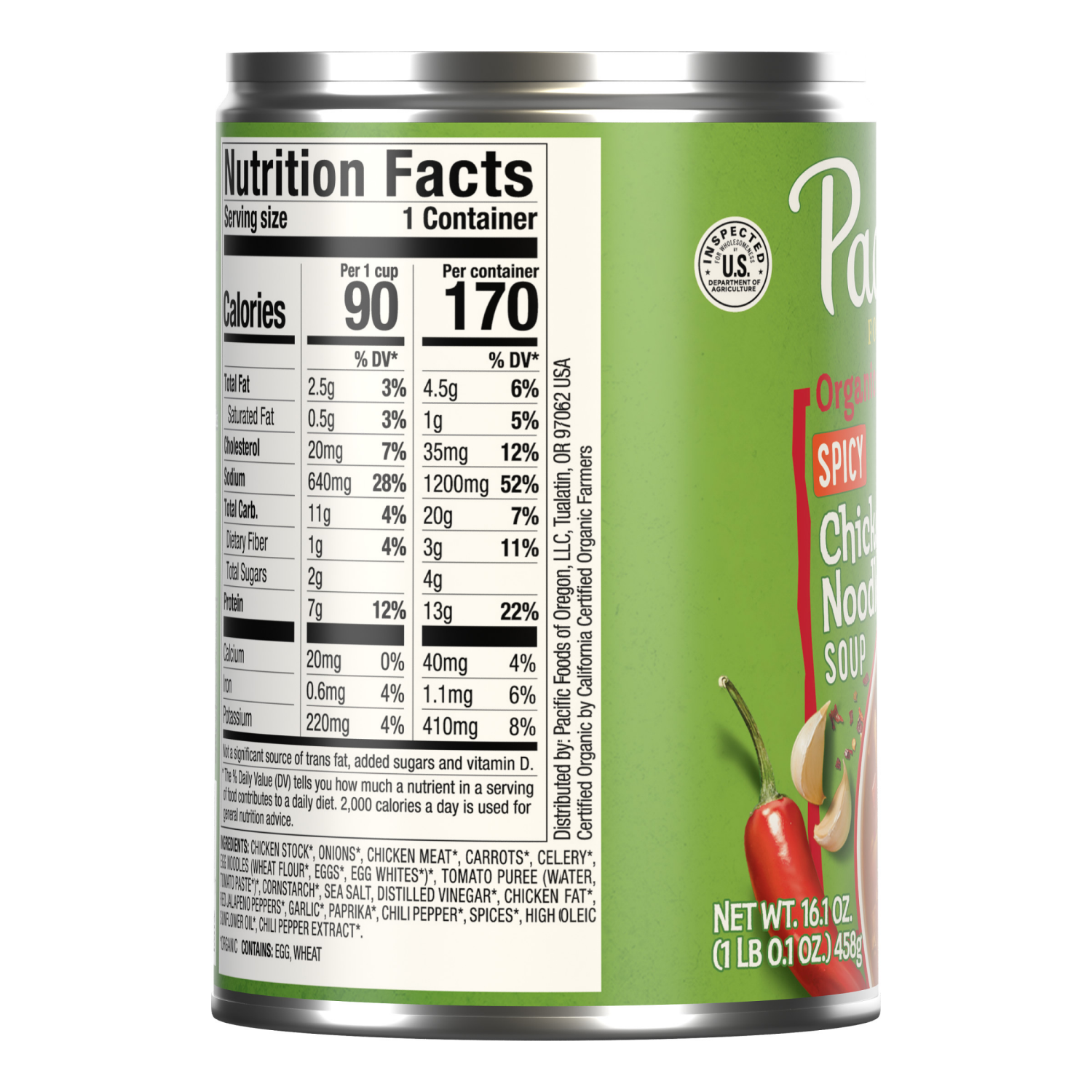 slide 2 of 6, Pacific Foods Organic Spicy Chicken Noodle Soup, 16.1 oz