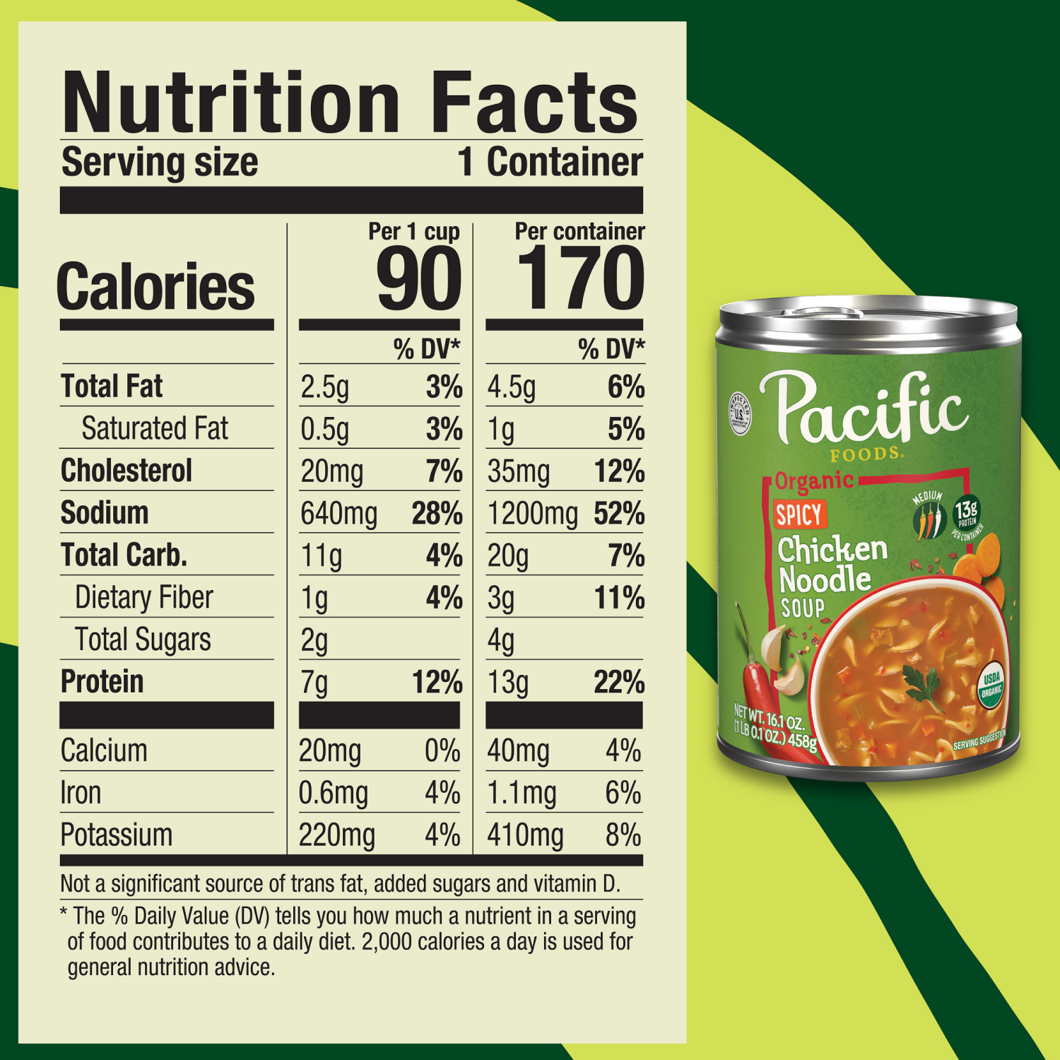 slide 5 of 6, Pacific Foods Organic Spicy Chicken Noodle Soup, 16.1 oz