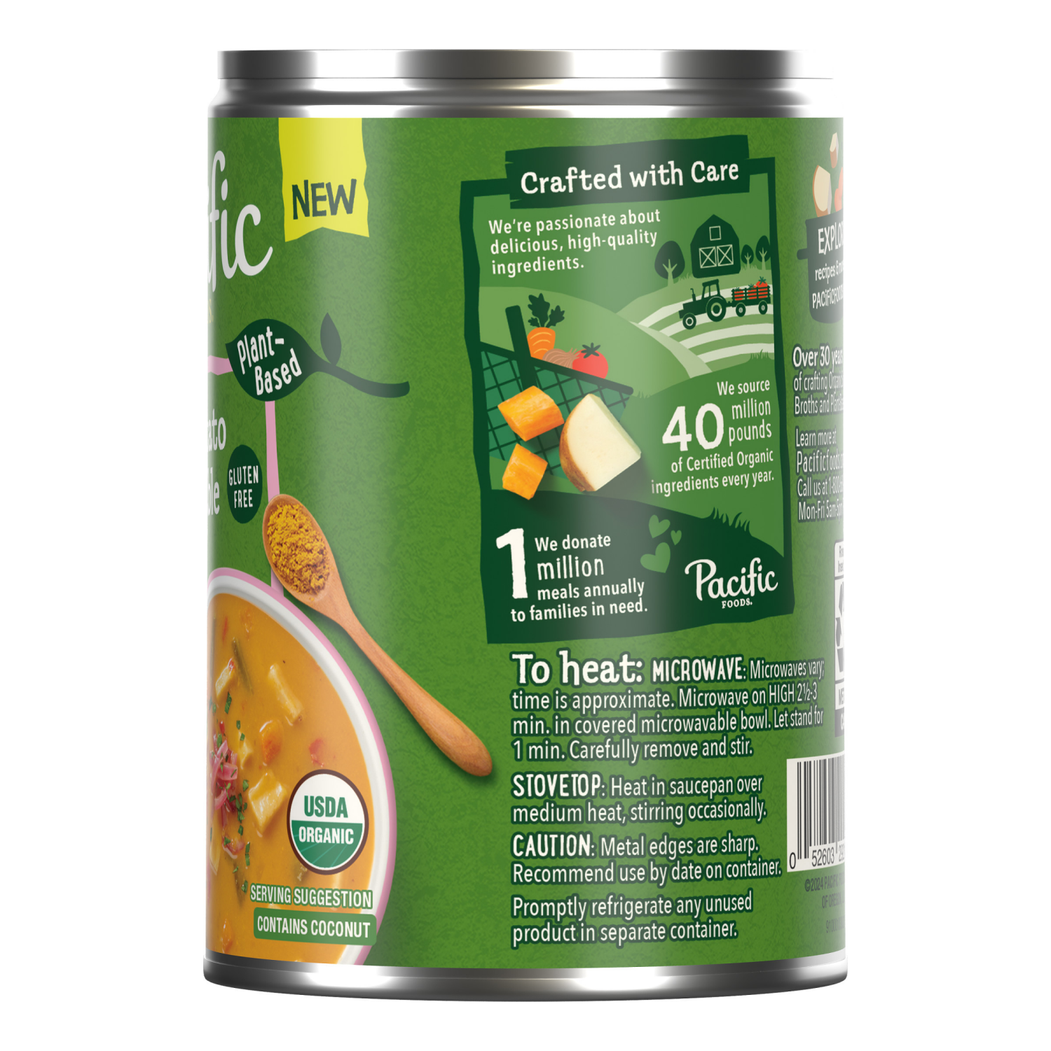 slide 5 of 6, Pacific Foods Organic Curry Potato and Vegetable Soup, 16.3 oz Can, 16.3 oz