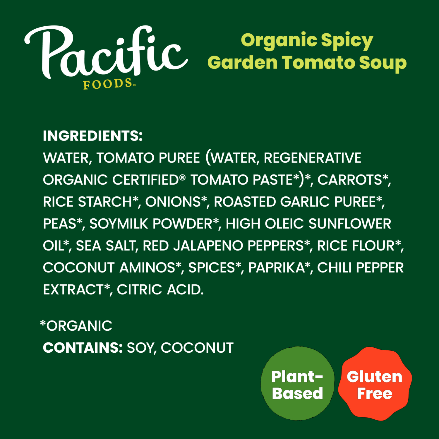 slide 6 of 8, Pacific Foods Organic Spicy Garden Tomato Soup, 32.000 fl oz