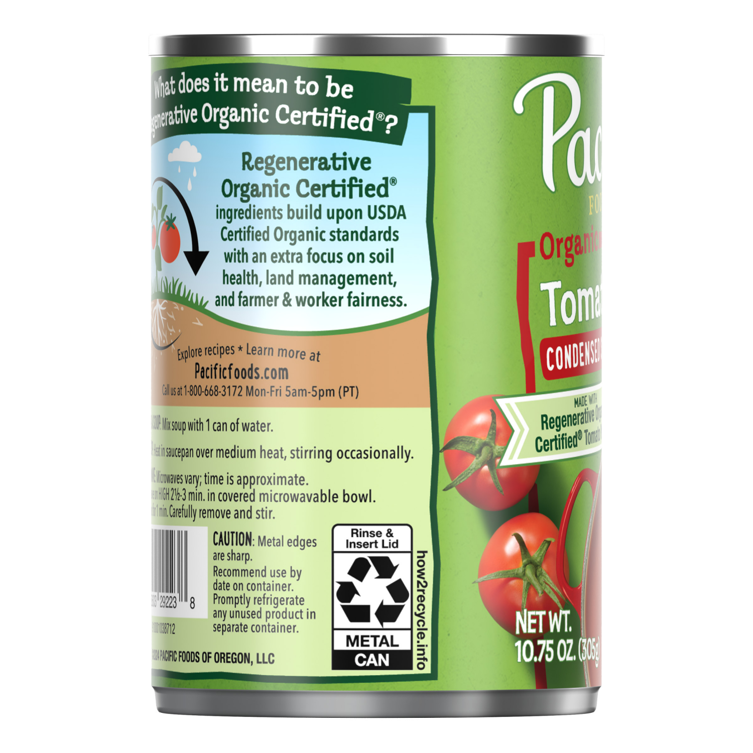 slide 2 of 8, Pacific Foods Organic Condensed Tomato Soup, 10.75 oz Can, 10.750 oz