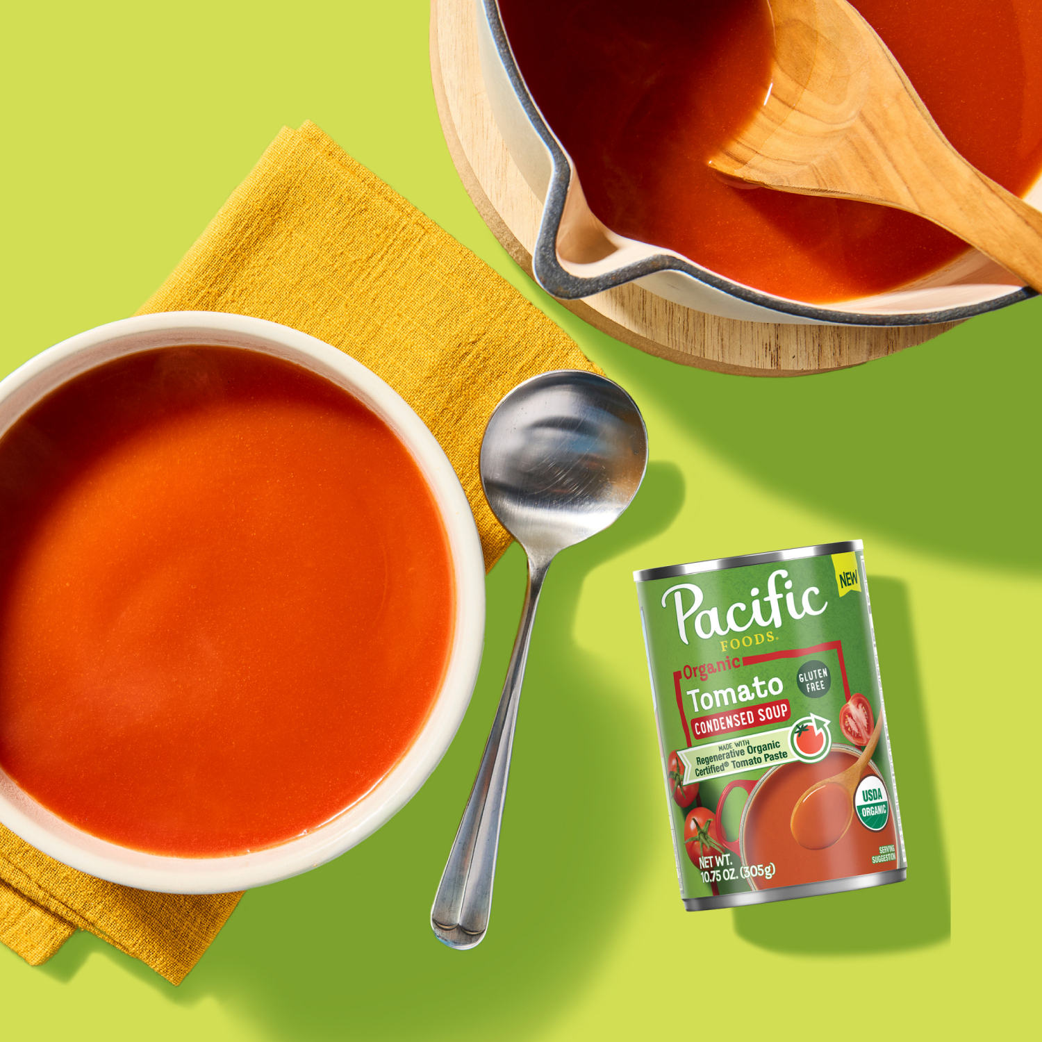 slide 3 of 8, Pacific Foods Organic Condensed Tomato Soup, 10.75 oz Can, 10.750 oz