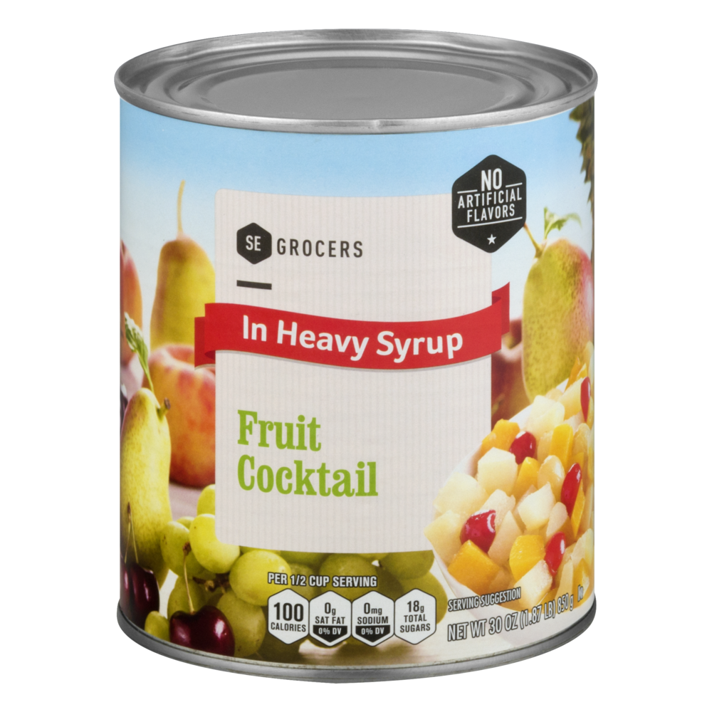 slide 1 of 1, SE Grocers Fruit Cocktail In Heavy Syrup, 30 oz